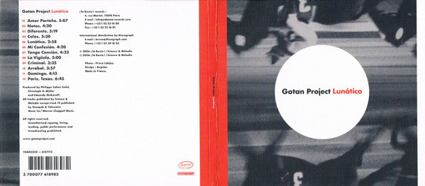 CD Gotan Project – Lunático - USADO